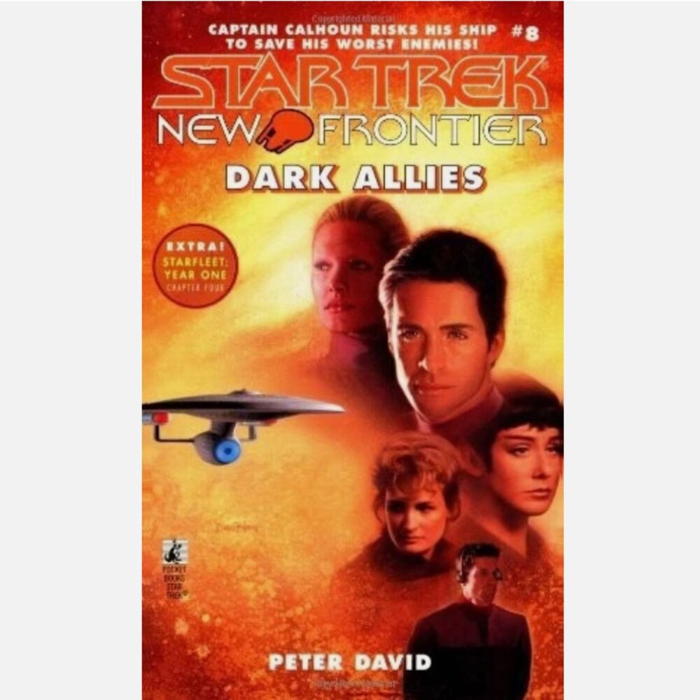 5/$15 Book Star Trek Dark Allies New Frontier 8 SciFi Calhoun Space Reading Copy